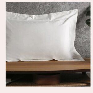 Pillowcase Shams Set SLEEP, By SĀNTI Tranquility Sateen Pillow New Blanc White